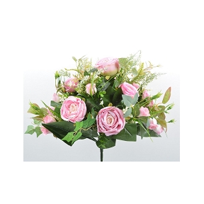 PIQUET ROSE ANGLAISE GRAMINES ROSE HT 45 CM