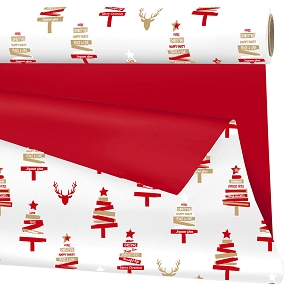 Bobine clayrane duo mat Vanessa rouge-blanc 0.70 x 40 m