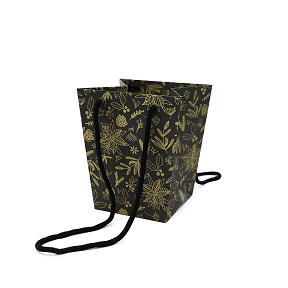 Sac signature Eternity noir-or 11 x 15 ht 17cm (x10)
