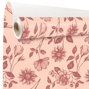 Bobine kraft blanc imprimée sydney rose 0.80 x 40 m