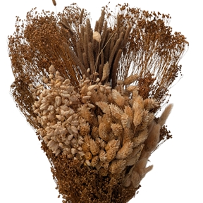 Bouquet fleurs séchées assorties caramel 250grs