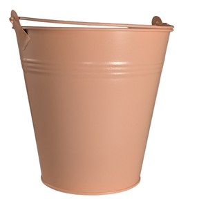 Seau métal saumon mat ø15 ht 15cm