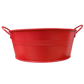Coupe métal + anses rouge mat ø20 ht 7.5cm
