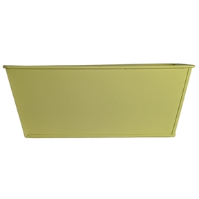 Jardinière métal vert mat 20 x 10.5 ht 8cm