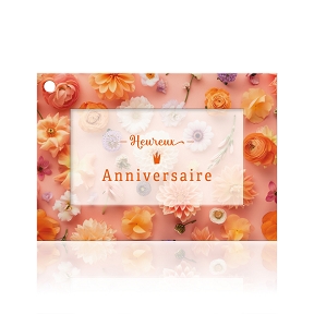Cartes jeso fleur de fleur "heureux anniversaire de mariage"