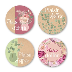 Etiquettes jeso quatro rondo "plaisir d'offrir"