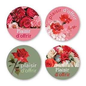 Etiquettes jeso quatro rondo "plaisir d'offrir"