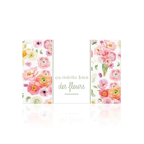 Cartes jeso désir "ça mérite bien des fleurs"