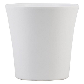 Cache-pot céramique blanc mat ø13.5 ht 13.3cm