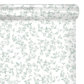 Bobine imprimée birds sauge 0.80 x 100m