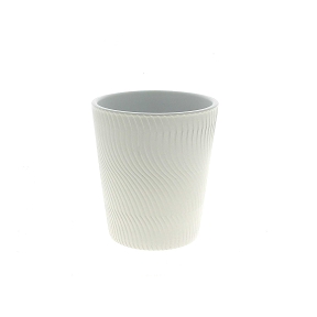 Cache-pot céramique blanc ø14 ht 16cm