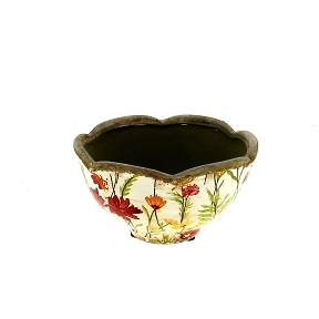 Coupe céramique fleurie ø16 ht 9cm
