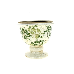 Vase chambord céramique fleurs verte ø25 ht 23.5cm