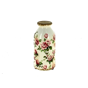 Vase céramique pivoine rose ø7.5 ht 15.5cm