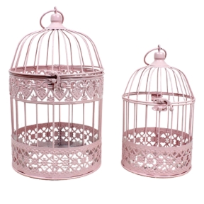 Cages roses set de 2