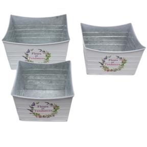 Coupes métal "fleurs et tendance" set de 3