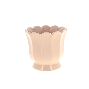 Cache-pot céramique rose ø13 ht12cm