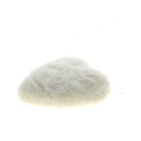 Coeur laine blanc à suspendre 32cm