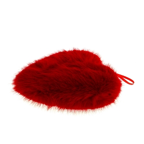 Coeur laine rouge à suspendre 32cm
