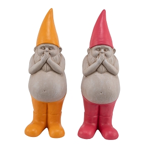 1 x Nain résine rose ou orange 15 x 17 ht 45cm