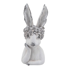 Tête lapin résine 18 x 17 ht 44cm