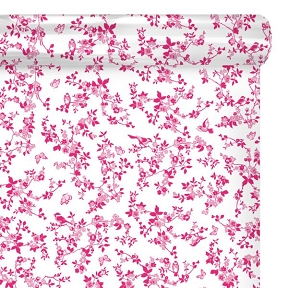 Bobine imprimée birds fuchsia 0.80 x 100m