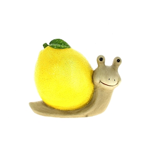 Escargot céramique citron jaune 35.2x21.8 h 30.8 cm