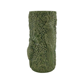 Vase céramique perroquet vert ø17.5 ht 36cm