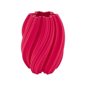 Vase céramique 3d fuchsia 19 x 19 ht 24cm