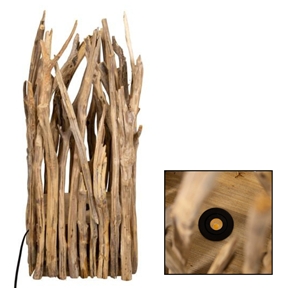 Lampe branche bois 24 x 24 ht 58cm