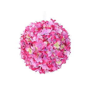 Boule hortensia à suspendre fuchsia ø 21cm
