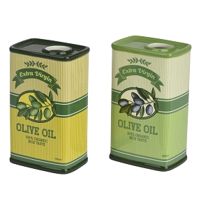 1 x Vase céramique bidon huile d'olive 11 x 7.5 ht 17.5cm