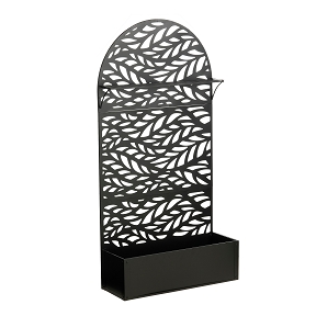 Support + jardinière métal marron 90 x 33 ht 180cm