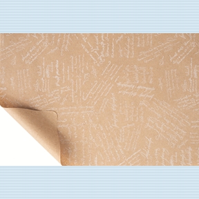 Bobine kraft écru imprimé script blanc 0.80 x 40m