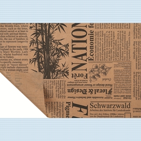 Bobine kraft écru imprimé newspaper noir 0.80 x 40m