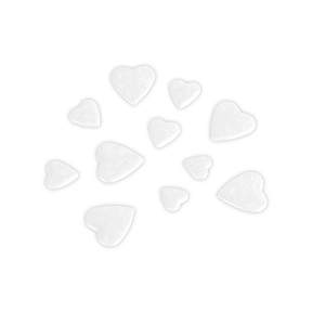 Coeur blanc 3D 2cm (x50)