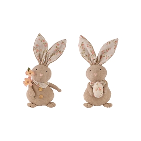 1 x Lapin tissu 16 x 13 ht 37cm