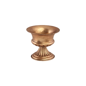 Coupe métal sur pied or brossé ø15.5 ht 14cm