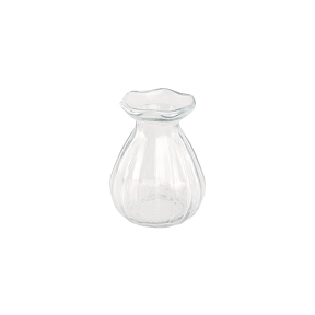 Vase verre corolle transparent ø7 ht 9cm