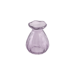 Vase verre corolle lilas ø7 ht 9cm