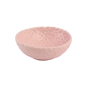 Coupe céramique relief rose ø13 ht 5cm