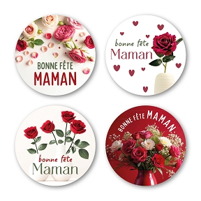 Etiquettes jeso quatro rondo "bonne fête maman"