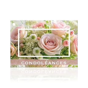 Cartes jeso brillant "sincères condoléances "