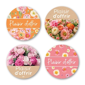 Etiquettes jeso quatro rondo "plaisir d'offrir"