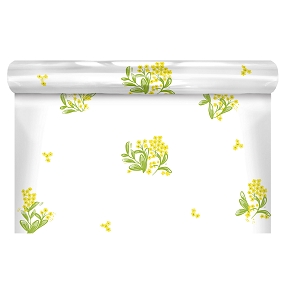 Bobine polypro imprimée glycine jaune 0.60 x 120m