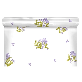 Bobine polypro imprimée glycine lilas 0.80 x 120m