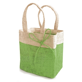 Sac fidji vert 16 x 10 ht 16cm ( x10)