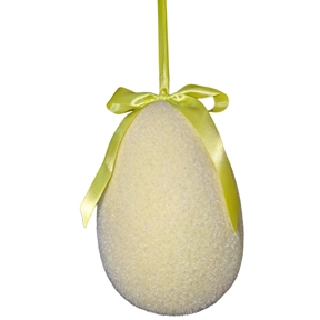Œuf à suspendre jaune ht 22 cm