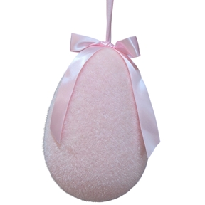 Œuf à suspendre rose ht 22 cm