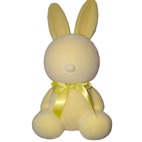 Lapin à poser jaune ht 40 cm
